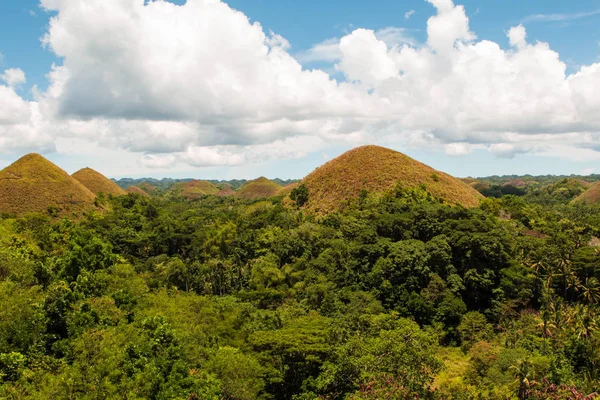 Chocolate Hills en Bohol, Filipinas. Una formación geológica inusual — Foto de Stock