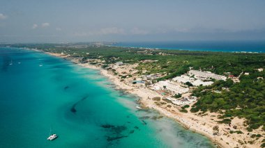 İspanya, Balear Adaları, Formentera 'daki Akdeniz manzarası