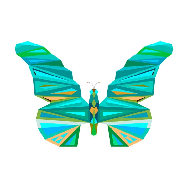 Butterfly Low Poly — Stock Vector