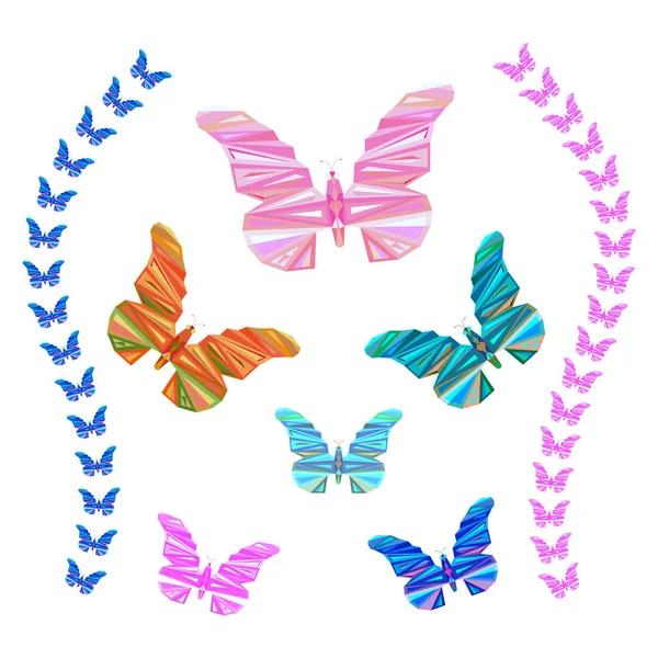 Papillon bas poly . — Image vectorielle