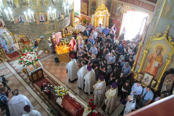 Odessa Ucraina August 2013 Înmormântarea Slavonilor Înmormântarea Decedatului Templu Înmormântarea — Fotografie, imagine de stoc