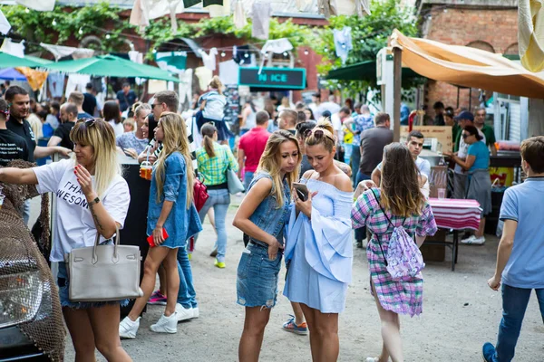 Odessa Ukraine June 2017 Street Food Festival Green Theater — Stock Photo, Image