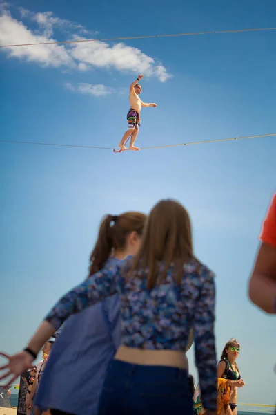 Odessa Ukraine Août 2017 Marcheur Haut Niveau Participant Une Compétition — Photo