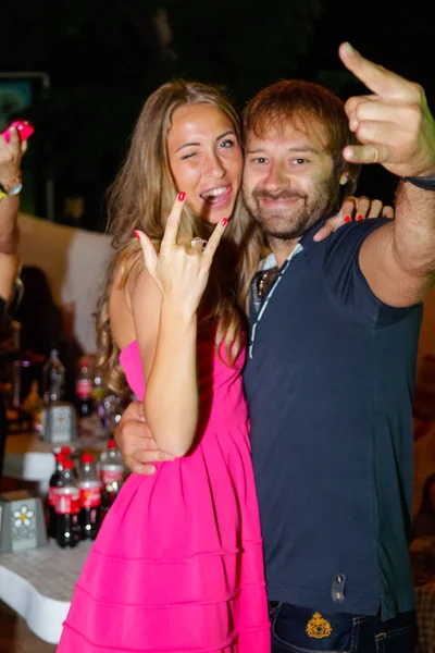 Odessa Ucraina Maggio 2013 Ibiza Night Club Persone Che Posano — Foto Stock