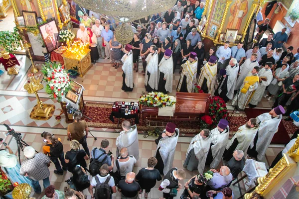 Odessa Ucrânia Agosto 2013 Funeral Eslavônico Com Enterro Falecido Templo — Fotografia de Stock