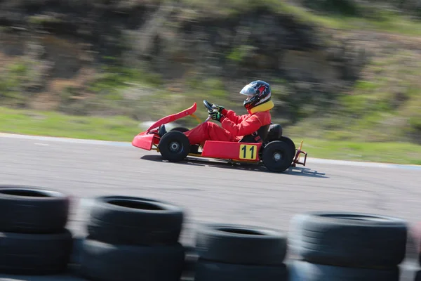 Odessa Ukraine Abril 2017 Campeonato Karting Crianças Adolescentes Adultos Kart — Fotografia de Stock