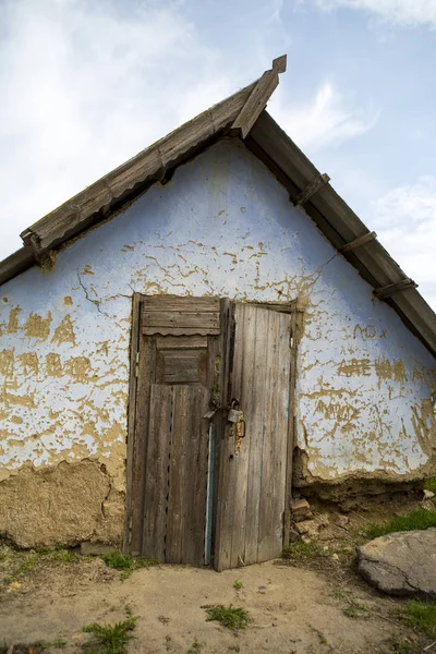 Vieille Maison Ruine Ruines Une Maison Faite Coquillages Paille Argile — Photo