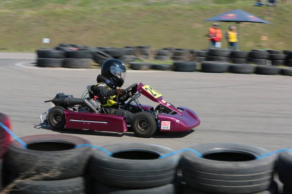 Odessa Ukraina April 2017 Karting Championship Barn Tonåringar Och Vuxna — Stockfoto