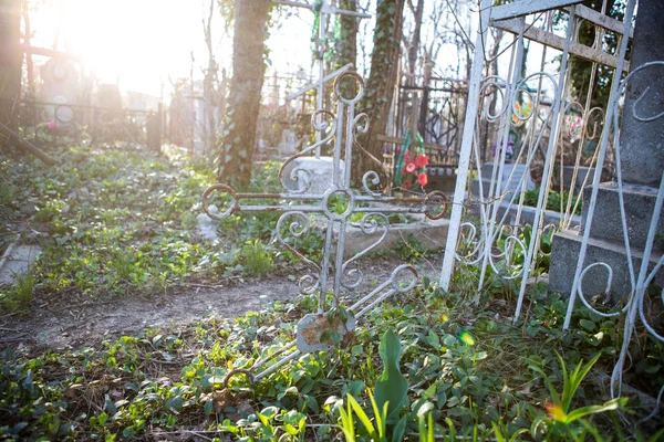 Veduta Delle Lapidi Nel Vecchio Cimitero — Foto Stock