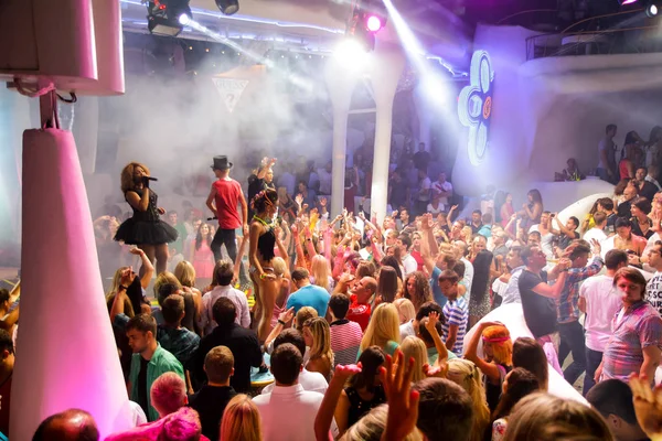 Odessa Ukraine Juni 2013 Nachtclub Party Musik Tanzmusik Mit Buntem — Stockfoto