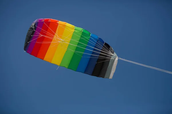 Αλεξίπτωτο Kite Surfing Closeup Kitesurfing Φόντο Σερφ Στο Αλεξίπτωτο Αναπτύχθηκε — Φωτογραφία Αρχείου