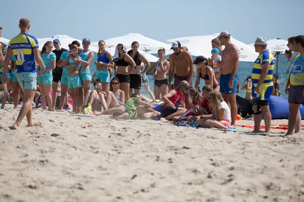 Odessa Ukraine August 2017 International Rugby Festival Sand Sea Beach — Stock Photo, Image