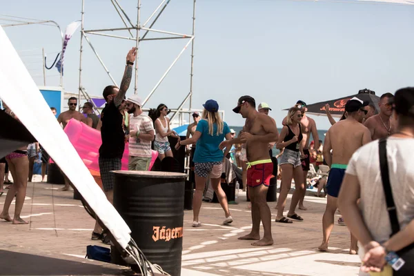 Odessa Ukraine August 2017 Summer Beach Party People Dancing Music — Stock Photo, Image