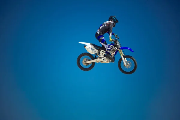 Odessa Ucrânia Agosto 2017 Piloto Profissional Fmx Freestyle Motocross Fazendo — Fotografia de Stock