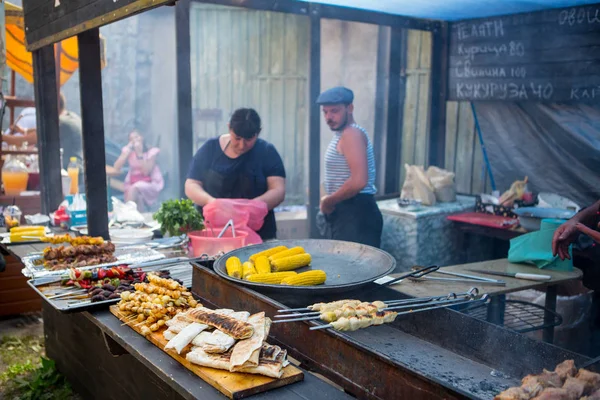 Odessa Oekraïne Juni 2017 Street Food Festival Het Groentheater — Stockfoto