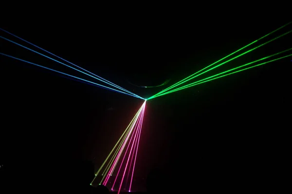 Luci Laser Show Nel Night Club — Foto Stock