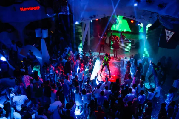 Odessa Ukraine Juni 2013 Nachtclub Party Musik Tanzmusik Mit Buntem Stockbild