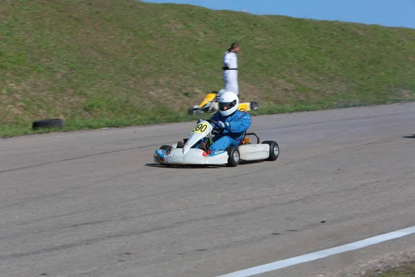 Odessa Ucrania Abril 2017 Campeonato Karting Niños Adolescentes Conductores Karts —  Fotos de Stock