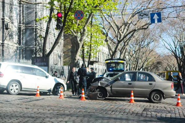 Incidente Stradale Durante Giorno Sole — Foto Stock