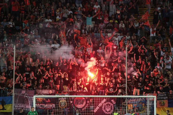 Odessa Ucrânia Julho 2017 Shakhtar Jogo Dynamo Fãs Futebol Tribuno — Fotografia de Stock