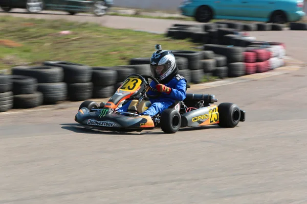 Odessa Ukrayna Nisan 2017 Karting Şampiyonası Çocuklar Gençler Yetişkin Kart — Stok fotoğraf