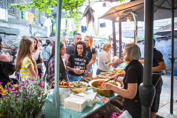 Odessa Oekraïne Juni 2017 Street Food Festival Het Groentheater — Stockfoto