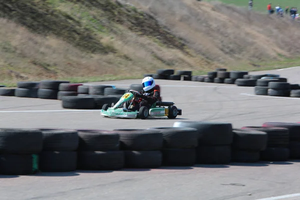 Odessa Ukraina April 2017 Karting Championship Barn Tonåringar Och Vuxna — Stockfoto