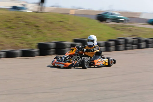 Odessa Ukraina April 2017 Karting Championship Barn Tonåringar Och Vuxna — Stockfoto