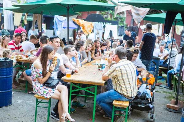 Odessa Ukraine June 2017 Street Food Festival Green Theater — Stock Photo, Image