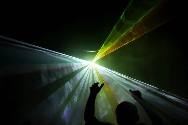 Luci Laser Show Nel Night Club — Foto Stock