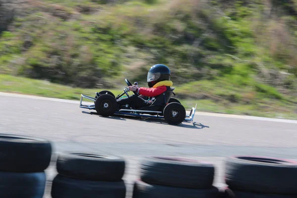 Odessa Ukraine April 2017 Karting Championship Children Teenagers Adult Kart — Stock Photo, Image