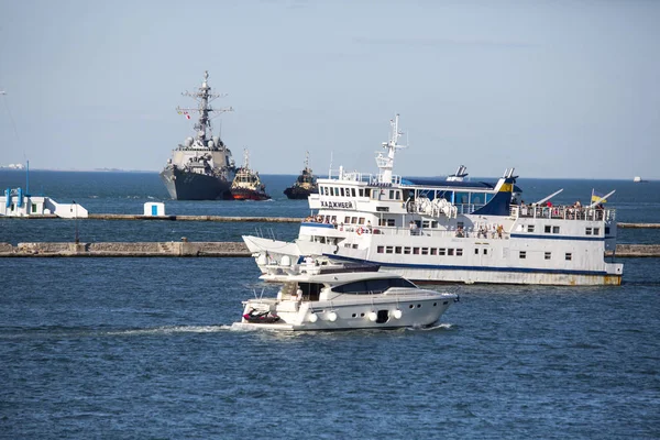 Лодки Суда Морской Воде Водный Транспорт Море Лицензионные Стоковые Изображения
