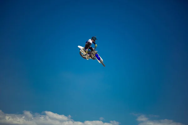 Odessa Ucrânia Agosto 2017 Piloto Profissional Fmx Freestyle Motocross Fazendo — Fotografia de Stock