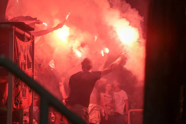 Odessa Ucrânia Julho 2017 Shakhtar Dynamo Match Time Fãs Futebol — Fotografia de Stock