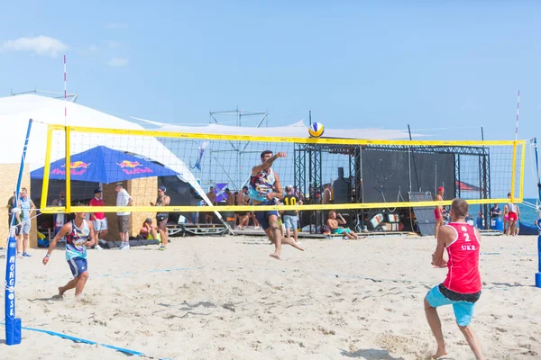 Odessa Ukraine August 2017 Beach Volleyball Championship Sea Beach Festival — Stock Photo, Image