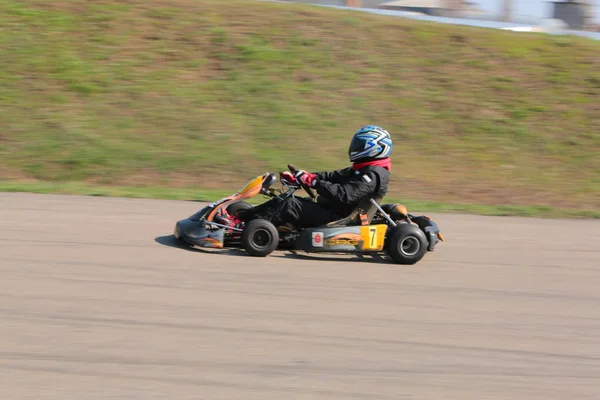 Odessa Ucraina Aprile 2017 Campionato Karting Bambini Adolescenti Piloti Kart — Foto Stock