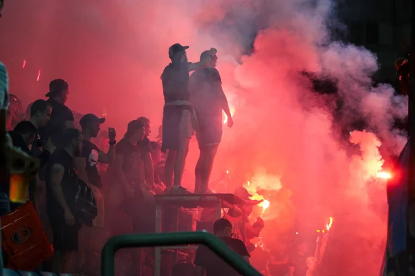 Odessa Ucrania Julio 2017 Shakhtar Dynamo Match Equipo Aficionados Fútbol — Foto de Stock