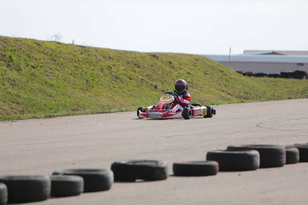 Odessa Ukrajna 2017 Április Gokart Bajnokságot Gyerekek Kamaszok Felnőtt Kart — Stock Fotó