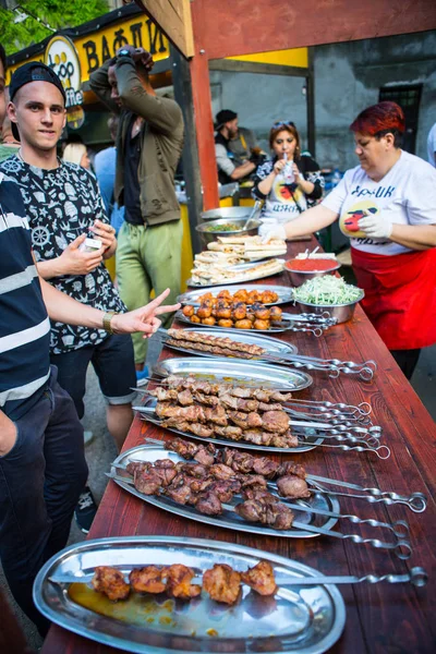 Odessa Ukraina Juni 2017 Street Food Festival Green Theater — Stockfoto