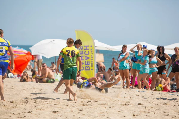 Odessa Ukraine August 2017 International Rugby Festival Sand Sea Beach — Stock Photo, Image