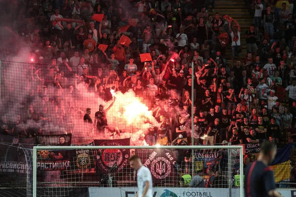 Odessa Ucraina Luglio 2017 Shakhtar Dynamo Match Tifosi Calcio Tribune — Foto Stock