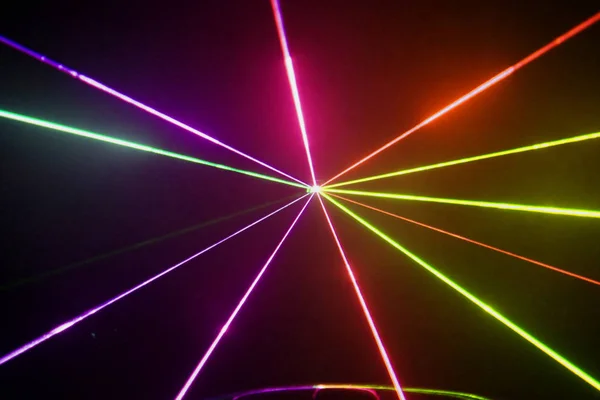 Światła Lasera Pokaż Nocnym Klubie — Zdjęcie stockowe