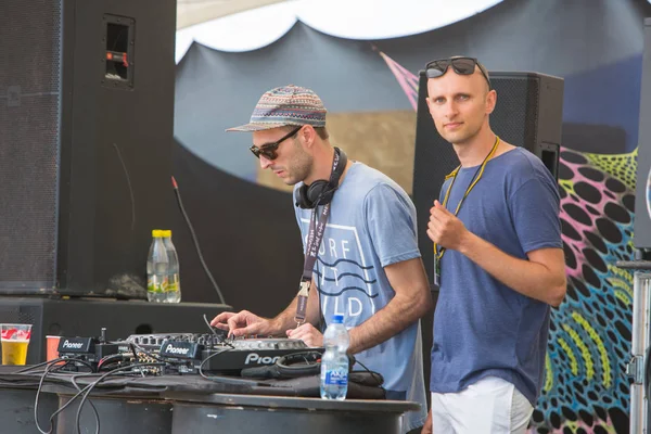 Odessa Ukraine August 2017 Playing Music Summer Beach Party Open — Stock Photo, Image