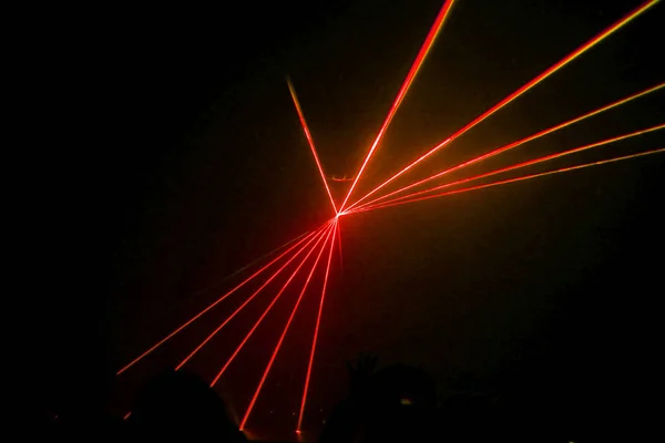Licht Laser Show Nachtclub — Stockfoto
