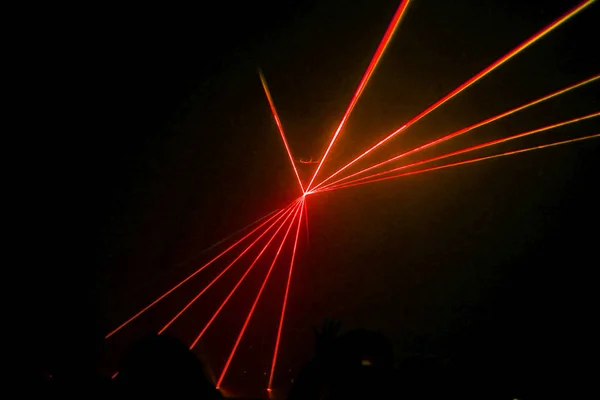 Luci Laser Show Nel Night Club — Foto Stock