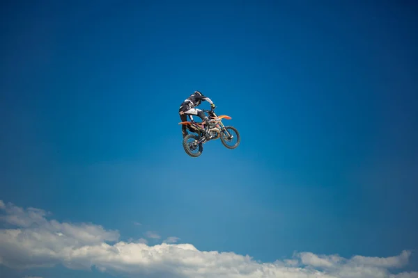 Odessa Ucrânia Agosto 2017 Piloto Profissional Fmx Freestyle Motocross Fazendo — Fotografia de Stock