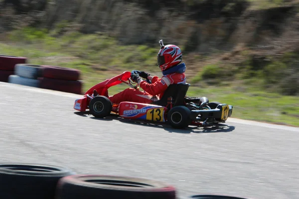 Odessa Ukraine Abril 2017 Campeonato Karting Crianças Adolescentes Adultos Kart — Fotografia de Stock