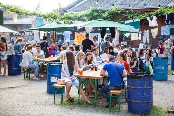 Oděsa Ukrajina Června 2017 Street Food Festival Zelené Divadlo — Stock fotografie