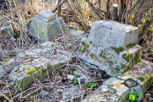 Vista Lápida Cementerio Viejo —  Fotos de Stock