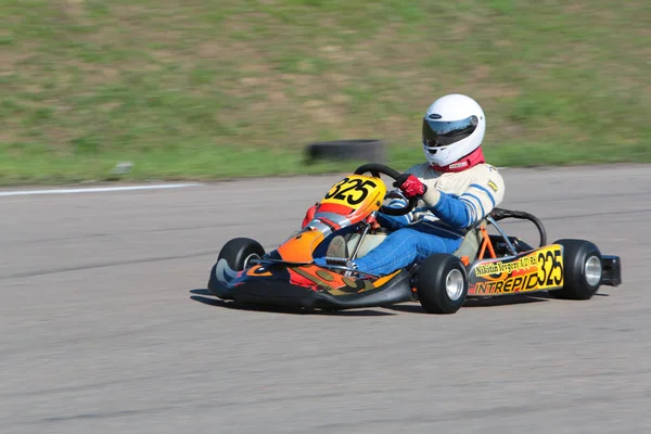 Odessa Ucrania Abril 2017 Campeonato Karting Niños Adolescentes Conductores Karts — Foto de Stock